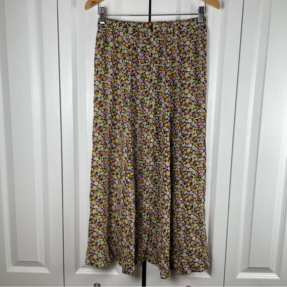 Philosophy Floral Midi Skirt Women’s S Ditzy Dainty Cottagecore Cabin Fairy Slit - Picture 6 of 14